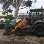 CASE backhoe with CAMSO SL R4 tyres 2019